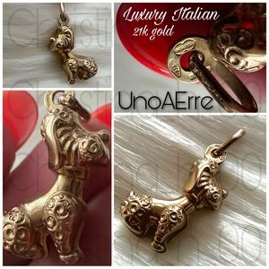 UNOAERRE gold poodle pet dog charm
